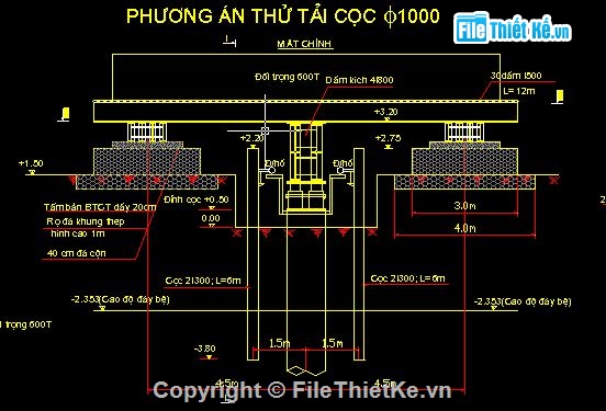 cọc nhồi,khoan nhồi cọc,cọc khoan nhồi,thử tải tĩnh cọc khoan nhồi